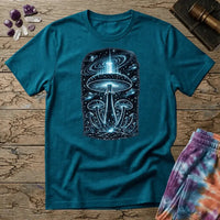 Printify T-Shirt Myco Spaceships Mushrooms T-Shirt Mushroom Magic Mushroom T-Shirt