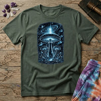 Printify T-Shirt Myco Spaceships Mushrooms T-Shirt Mushroom Magic Mushroom T-Shirt