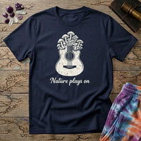 Printify T-Shirt Nature Plays On Mushroom Guitar T-Shirt Mushroom Magic Mushroom T-Shirt