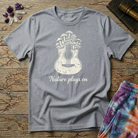 Printify T-Shirt Nature Plays On Mushroom Guitar T-Shirt Mushroom Magic Mushroom T-Shirt