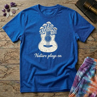 Printify T-Shirt Nature Plays On Mushroom Guitar T-Shirt Mushroom Magic Mushroom T-Shirt