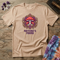 Printify T-Shirt Nature's Mana Mushroom T-Shirt Mushroom Magic Mushroom T-Shirt