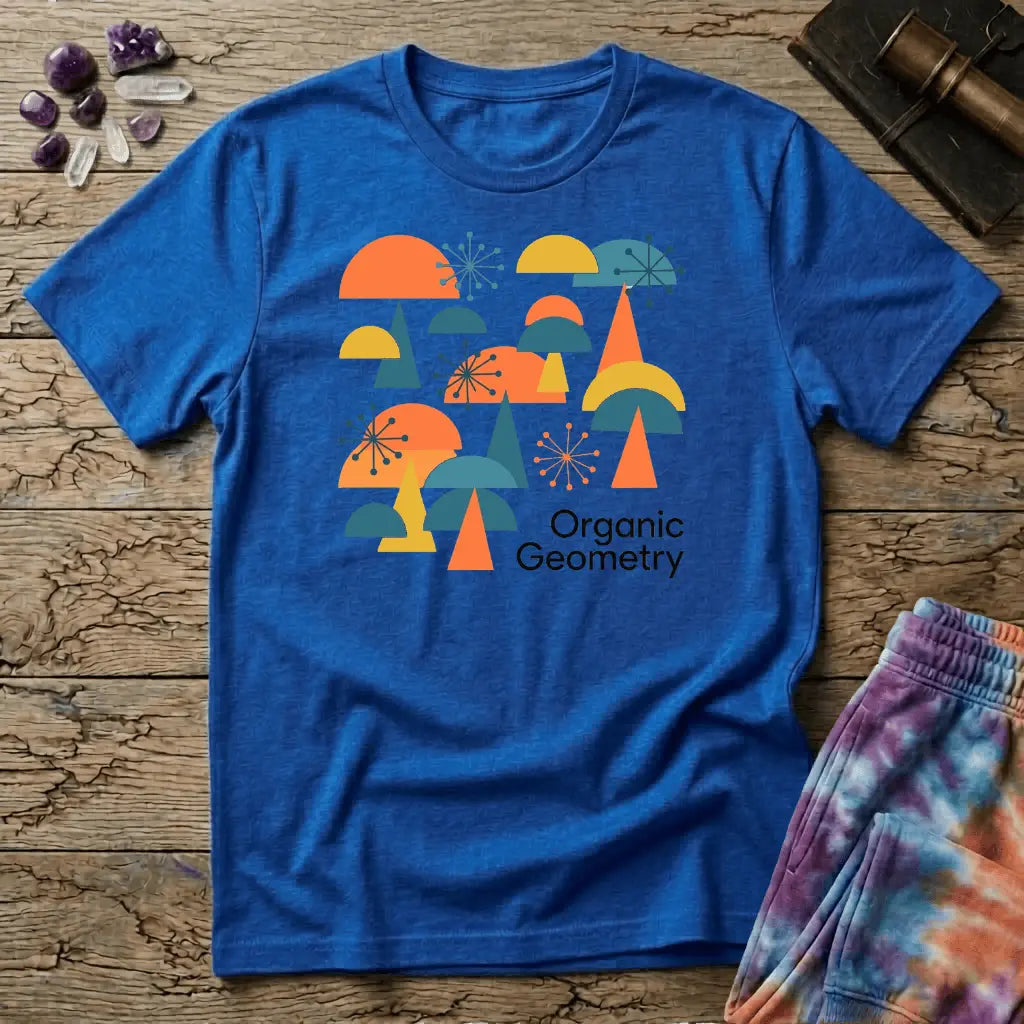 Printify T-Shirt Organic Geometry Mushroom T-Shirt Mushroom Magic Mushroom T-Shirt