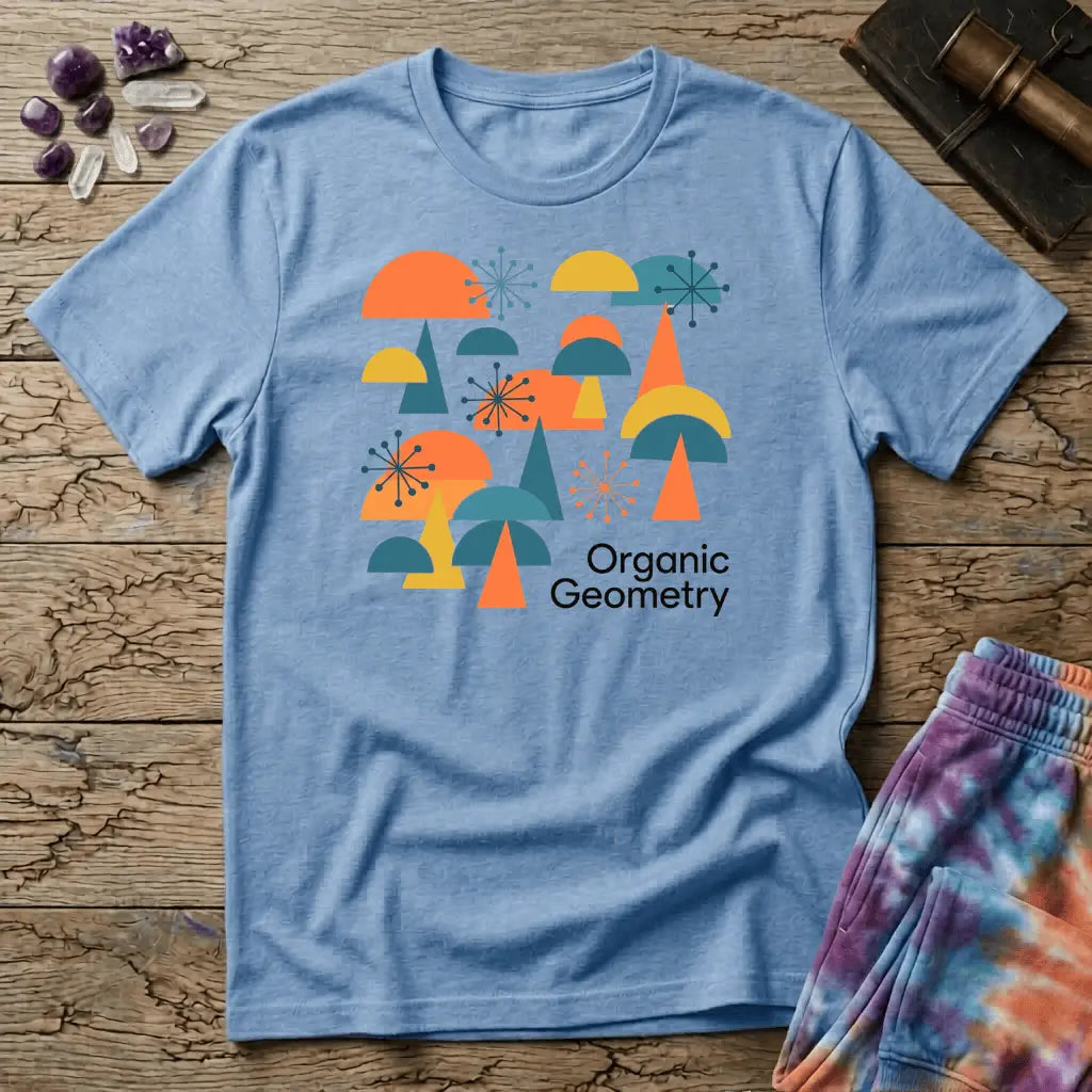 Printify T-Shirt Organic Geometry Mushroom T-Shirt Mushroom Magic Mushroom T-Shirt