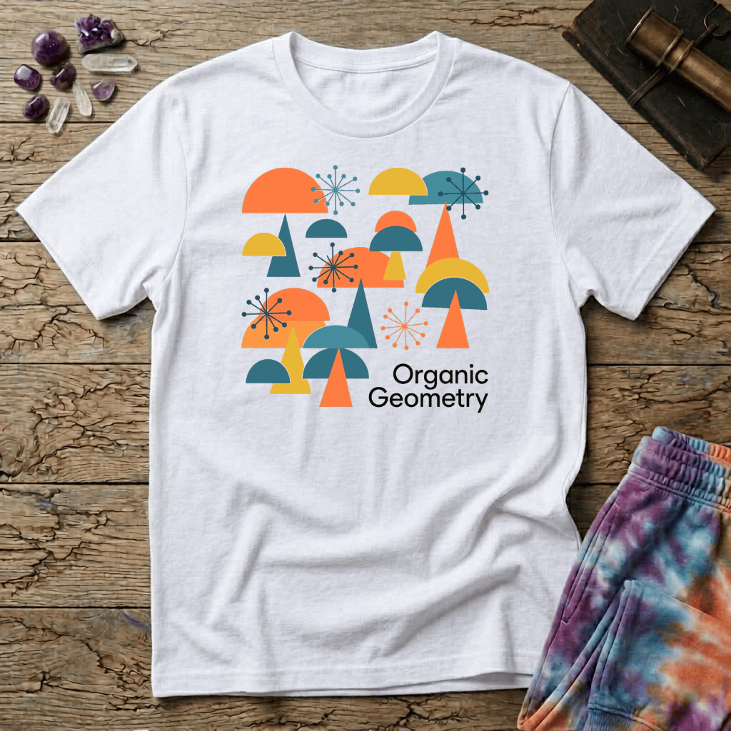 Printify T-Shirt Organic Geometry Mushroom T-Shirt Mushroom Magic Mushroom T-Shirt