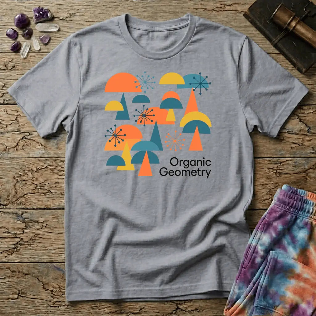 Printify T-Shirt Organic Geometry Mushroom T-Shirt Mushroom Magic Mushroom T-Shirt