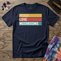 Printify T-Shirt Peace Love Mushrooms T-Shirt Mushroom Magic Mushroom T-Shirt
