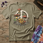 Printify T-Shirt Peace Sign Mushroom T-Shirt Mushroom Magic Mushroom T-Shirt