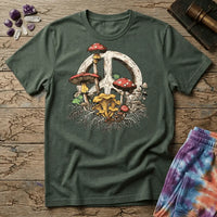 Printify T-Shirt Peace Sign Mushroom T-Shirt Mushroom Magic Mushroom T-Shirt