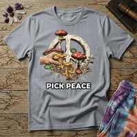 Printify T-Shirt Pick Peace Mushroom T-Shirt Mushroom Magic Mushroom T-Shirt
