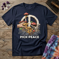 Printify T-Shirt Pick Peace Mushroom T-Shirt Mushroom Magic Mushroom T-Shirt