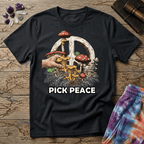 Printify T-Shirt Pick Peace Mushroom T-Shirt Mushroom Magic Mushroom T-Shirt