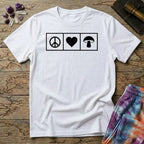Printify T-Shirt Piece Heart Mushroom T-Shirt Mushroom Magic Mushroom T-Shirt