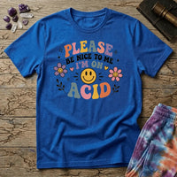 Printify T-Shirt Please Be Nice Acid T-Shirt Mushroom Magic Mushroom T-Shirt