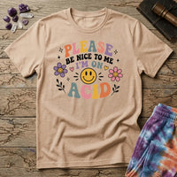 Printify T-Shirt Please Be Nice Acid T-Shirt Mushroom Magic Mushroom T-Shirt