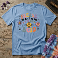 Printify T-Shirt Please Be Nice Acid T-Shirt Mushroom Magic Mushroom T-Shirt