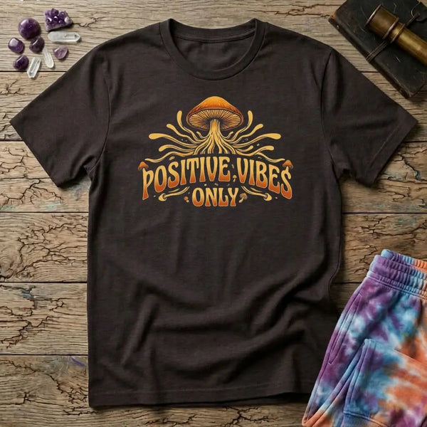 Positive Vibes Only Mushroom T-Shirt