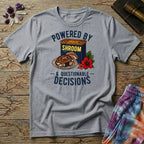 Printify T-Shirt Powered By Shrooms and Questionable Decisions Mushroom T-Shirt Mushroom Magic Mushroom T-Shirt