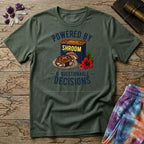 Printify T-Shirt Powered By Shrooms and Questionable Decisions Mushroom T-Shirt Mushroom Magic Mushroom T-Shirt