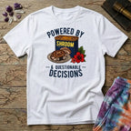 Printify T-Shirt Powered By Shrooms and Questionable Decisions Mushroom T-Shirt Mushroom Magic Mushroom T-Shirt