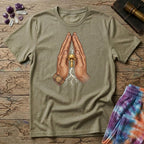 Printify T-Shirt Pray For Mushrooms T-Shirt Mushroom Magic Mushroom T-Shirt