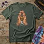 Printify T-Shirt Pray For Mushrooms T-Shirt Mushroom Magic Mushroom T-Shirt