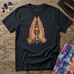 Printify T-Shirt Pray For Mushrooms T-Shirt Mushroom Magic Mushroom T-Shirt