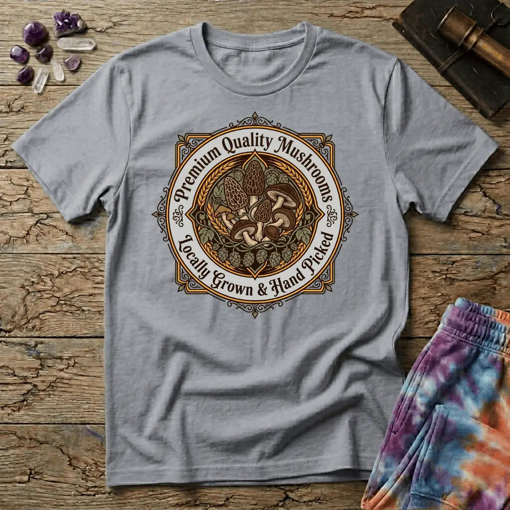Printify T-Shirt Premium Quality Mushrooms T-Shirt Mushroom Magic Mushroom T-Shirt
