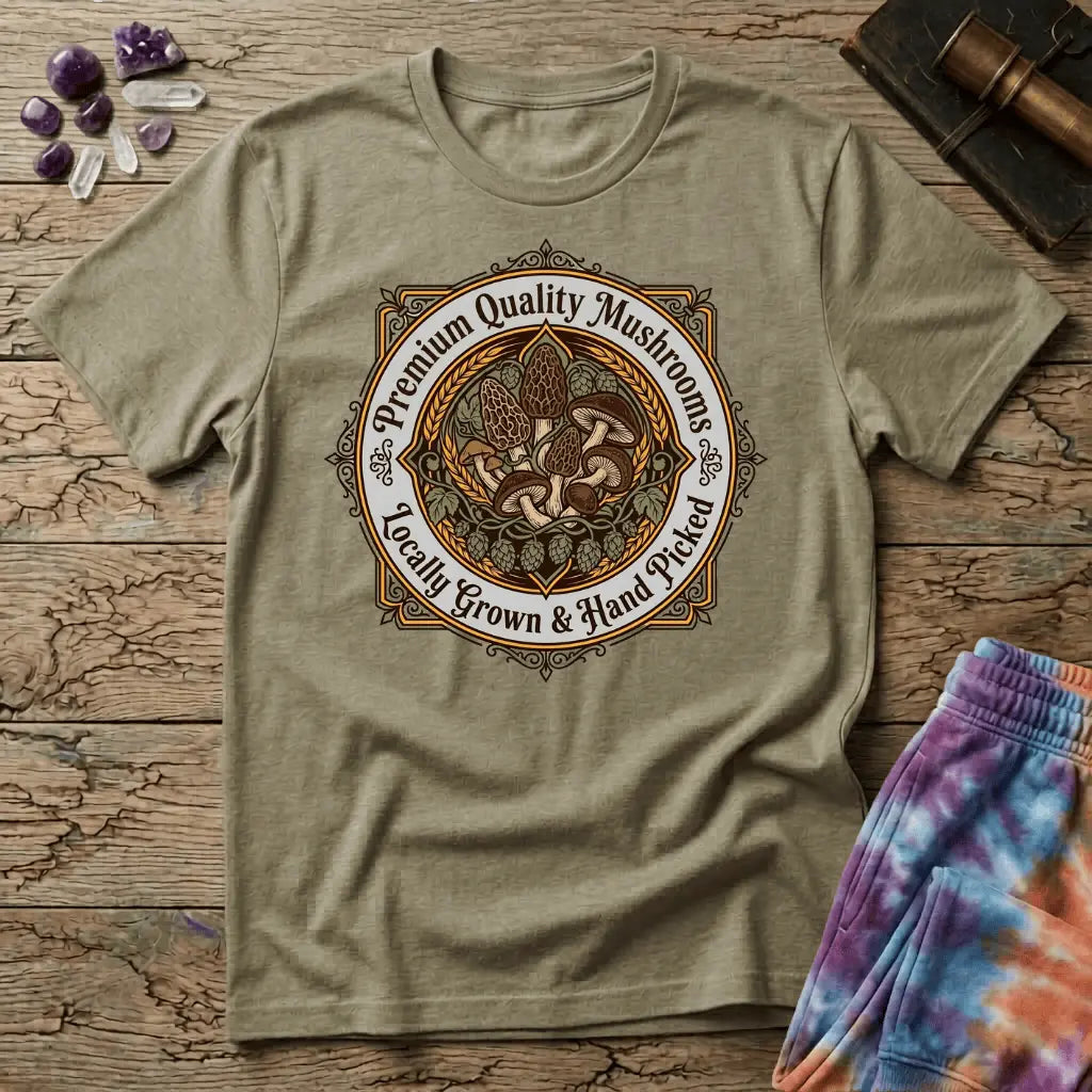 Printify T-Shirt Premium Quality Mushrooms T-Shirt Mushroom Magic Mushroom T-Shirt