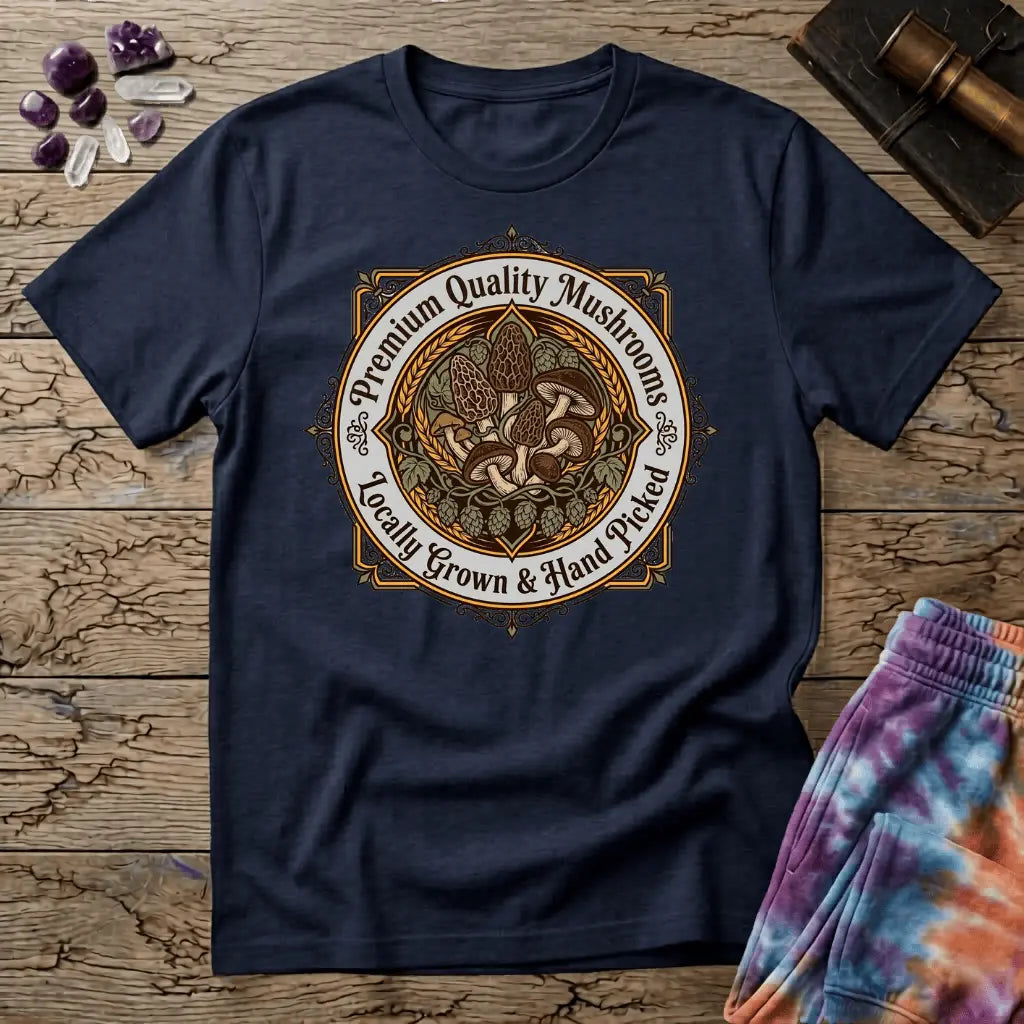 Printify T-Shirt Premium Quality Mushrooms T-Shirt Mushroom Magic Mushroom T-Shirt