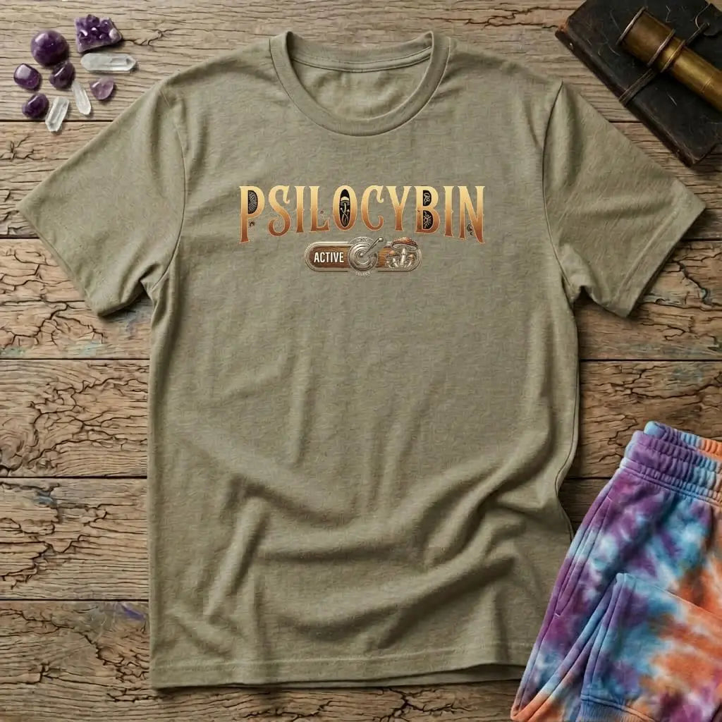 Printify T-Shirt Psilocybin Active T-Shirt Mushroom Magic Mushroom T-Shirt