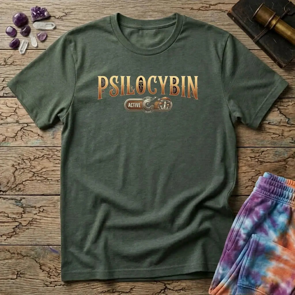 Printify T-Shirt Psilocybin Active T-Shirt Mushroom Magic Mushroom T-Shirt