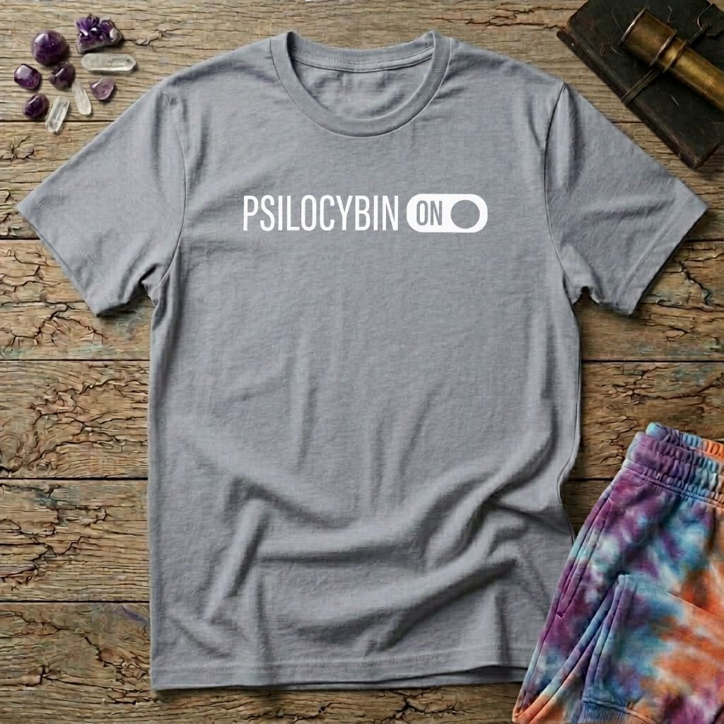 Printify T-Shirt Psilocybin On Mushroom T-Shirt Mushroom Magic Mushroom T-Shirt