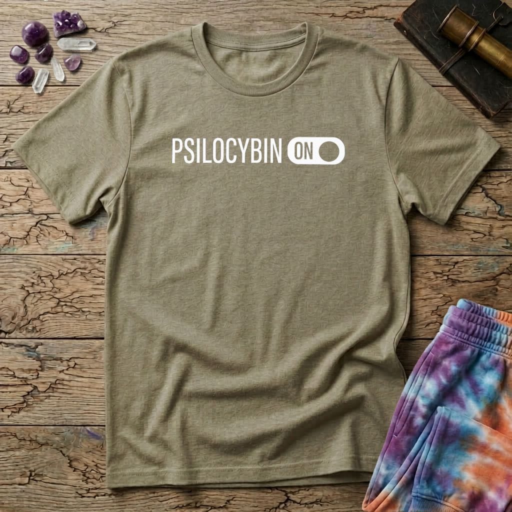 Printify T-Shirt Psilocybin On Mushroom T-Shirt Mushroom Magic Mushroom T-Shirt