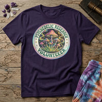 Printify T-Shirt Psychedelic Research Volunteer Mushroom T-Shirt Mushroom Magic Mushroom T-Shirt