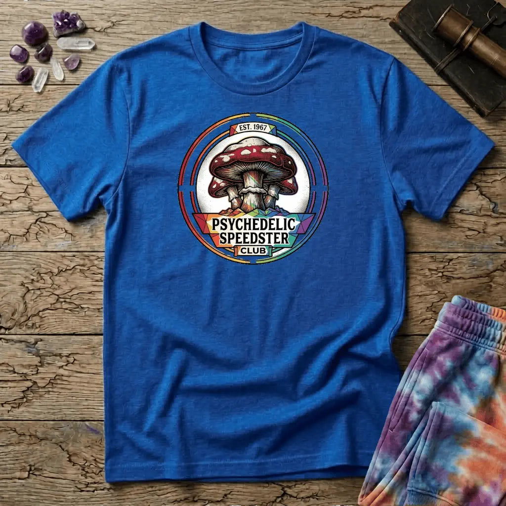 Printify T-Shirt Psychedelic Speedster Club T-Shirt Mushroom Magic Mushroom T-Shirt