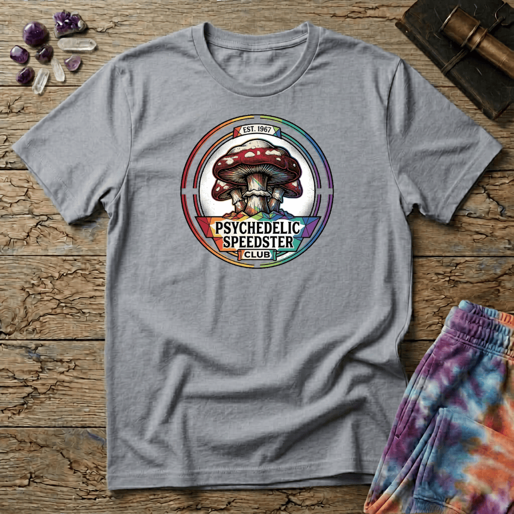 Printify T-Shirt Psychedelic Speedster Club T-Shirt Mushroom Magic Mushroom T-Shirt