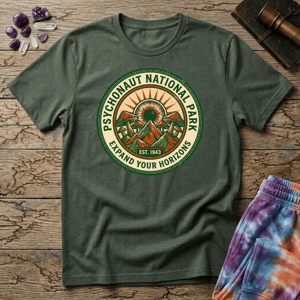 Printify T-Shirt Psychonaut National Park T-Shirt Mushroom Magic Mushroom T-Shirt