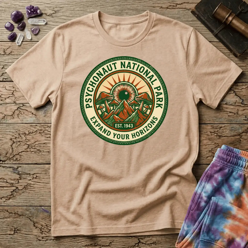 Printify T-Shirt Psychonaut National Park T-Shirt Mushroom Magic Mushroom T-Shirt