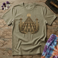 Printify T-Shirt Pyramid Mushroom Uno T-Shirt Mushroom Magic Mushroom T-Shirt