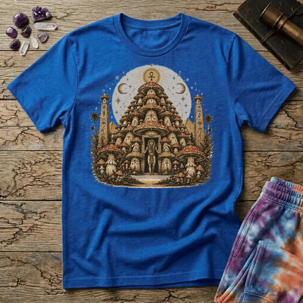 Printify T-Shirt Pyramids Too Mushroom T-Shirt Mushroom Magic Mushroom T-Shirt