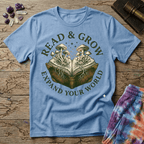 Printify T-Shirt Read & Grow Mushroom T-Shirt Mushroom Magic Mushroom T-Shirt