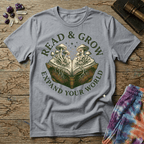 Printify T-Shirt Read & Grow Mushroom T-Shirt Mushroom Magic Mushroom T-Shirt