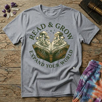 Printify T-Shirt Read & Grow Mushroom T-Shirt Mushroom Magic Mushroom T-Shirt