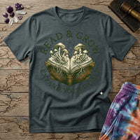 Printify T-Shirt Read & Grow Mushroom T-Shirt Mushroom Magic Mushroom T-Shirt