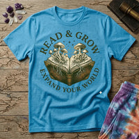 Printify T-Shirt Read & Grow Mushroom T-Shirt Mushroom Magic Mushroom T-Shirt