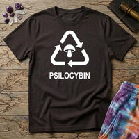 Printify T-Shirt Recycle Psilocybin Mushroom T-Shirt Mushroom Magic Mushroom T-Shirt