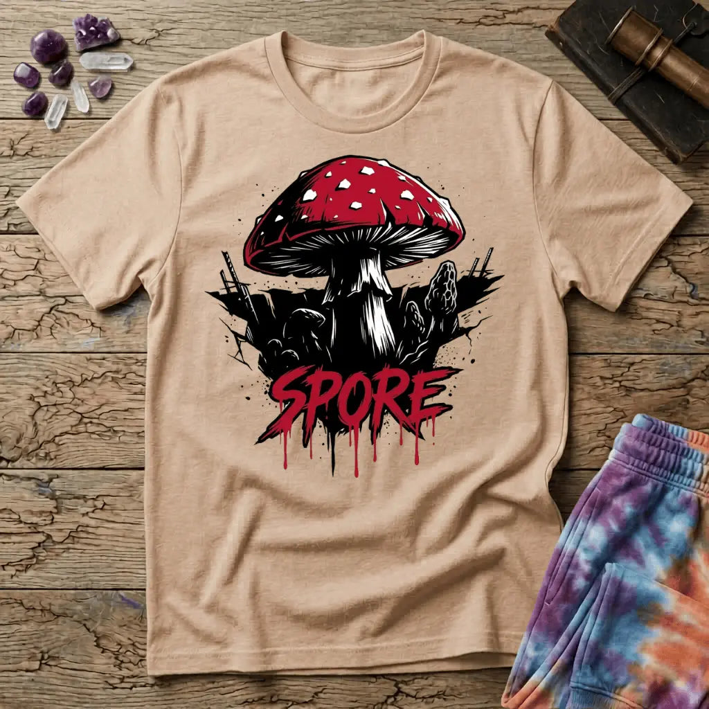 Printify T-Shirt Red Cap Mushroom T-Shirt Mushroom Magic Mushroom T-Shirt