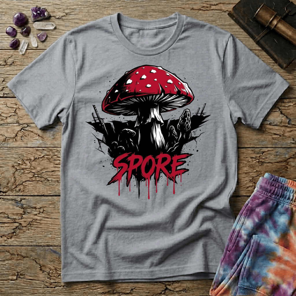 Printify T-Shirt Red Cap Mushroom T-Shirt Mushroom Magic Mushroom T-Shirt