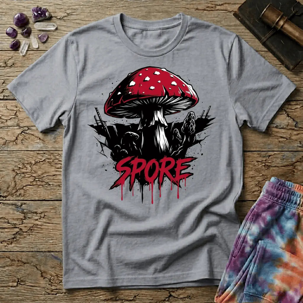 Printify T-Shirt Red Cap Mushroom T-Shirt Mushroom Magic Mushroom T-Shirt